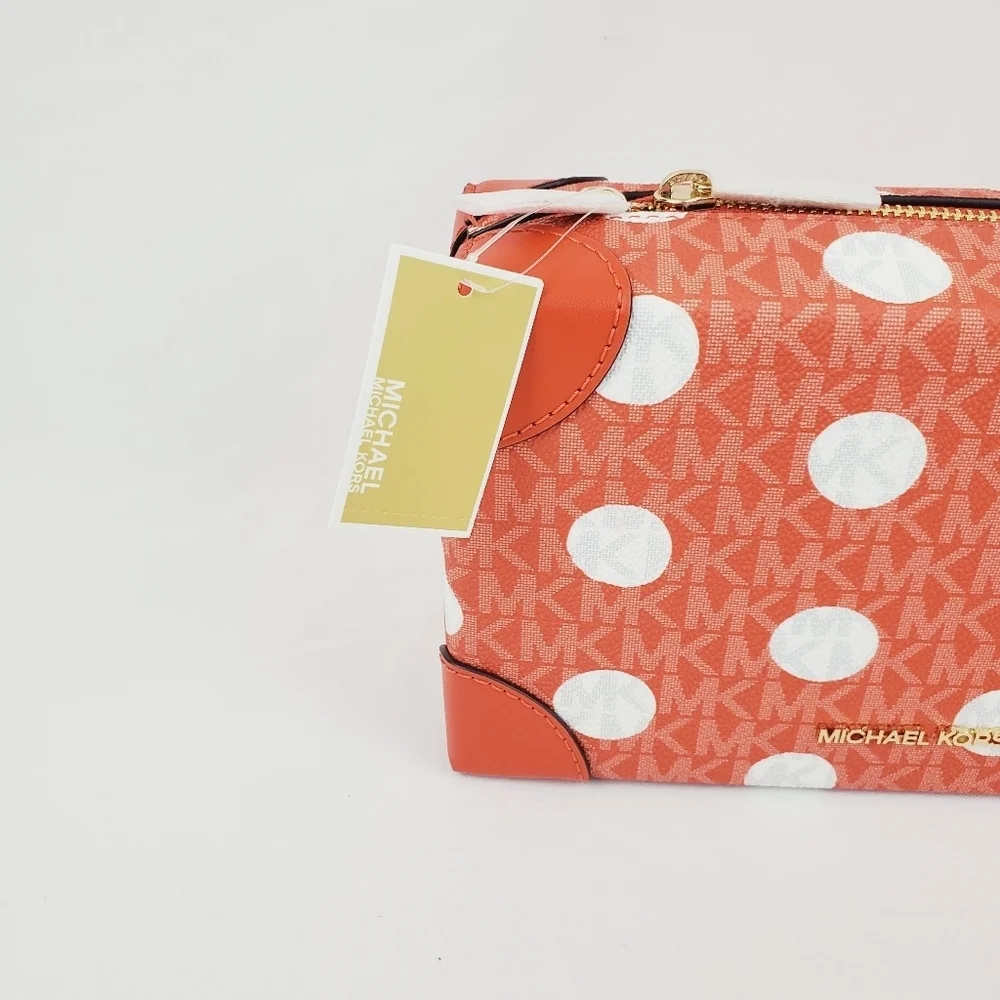 Michael Kors Jeanie Polk Dot Signature Logo Trunk Crossbody Bag